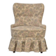 1970s, Danish easy side chair, original very good condition, floral furniture velour.