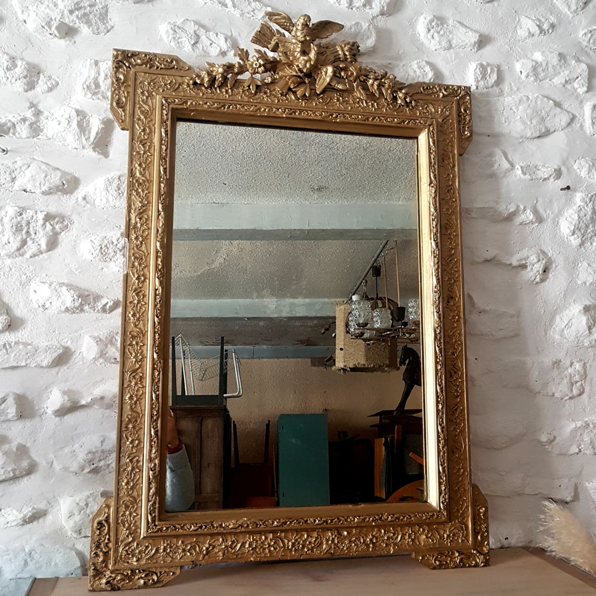 Golden old mirror 75x109cm