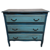 Commode cérusé bleu