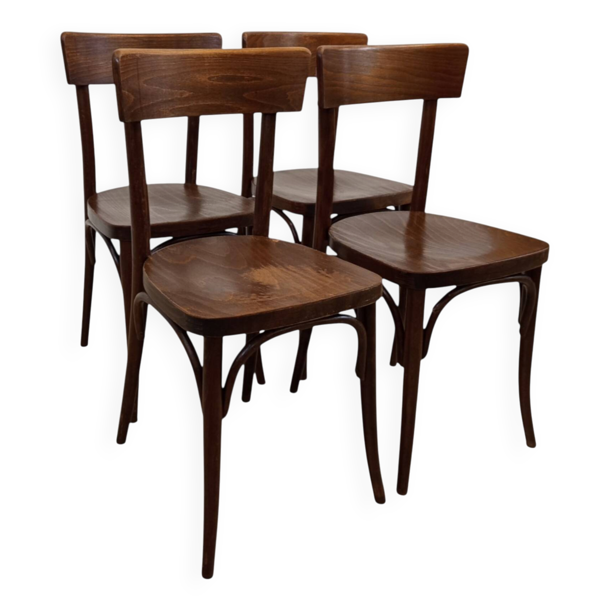 Set of 4 bistro chairs attributed to Thonet – Czechoslovakia