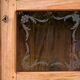 Parisian wardrobe in raw wood with engraved glass from 1920.