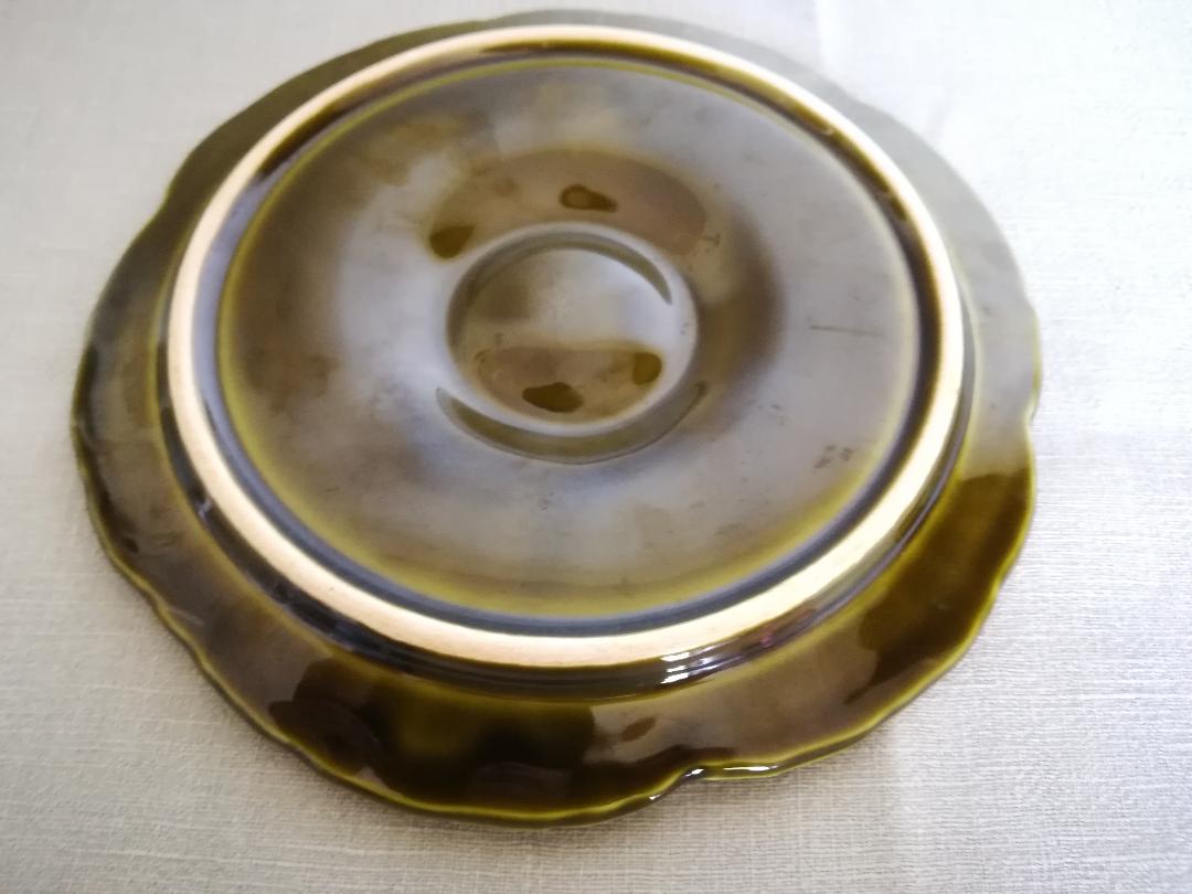 Oyster plate Sarreguemines slurry.