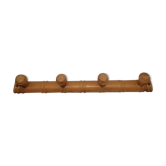 Wooden wall coat rack 4 pateres