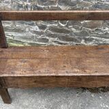 Antique wooden fireplace bench, late 19th century