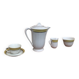 Old coffee service with yellow decor