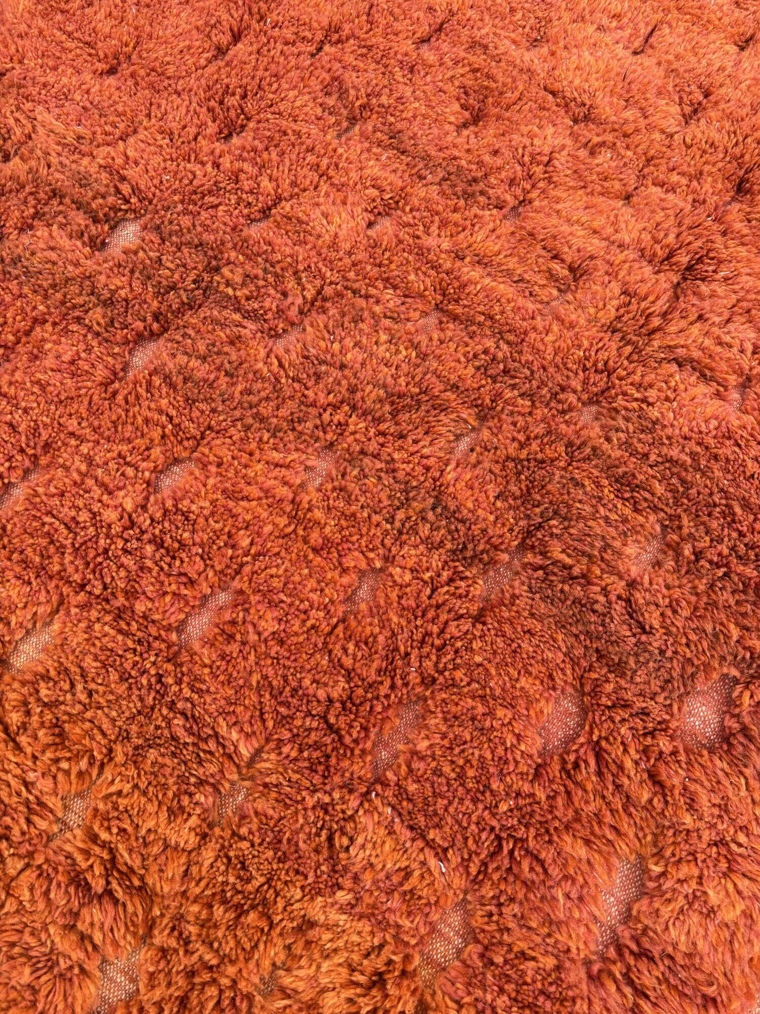Naraja/ Mrirt Berber rug in orange natural wool