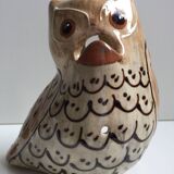 Ceramic Sculpture Figurine Signed MOSSER Gilbert Owl Hulotte Owl