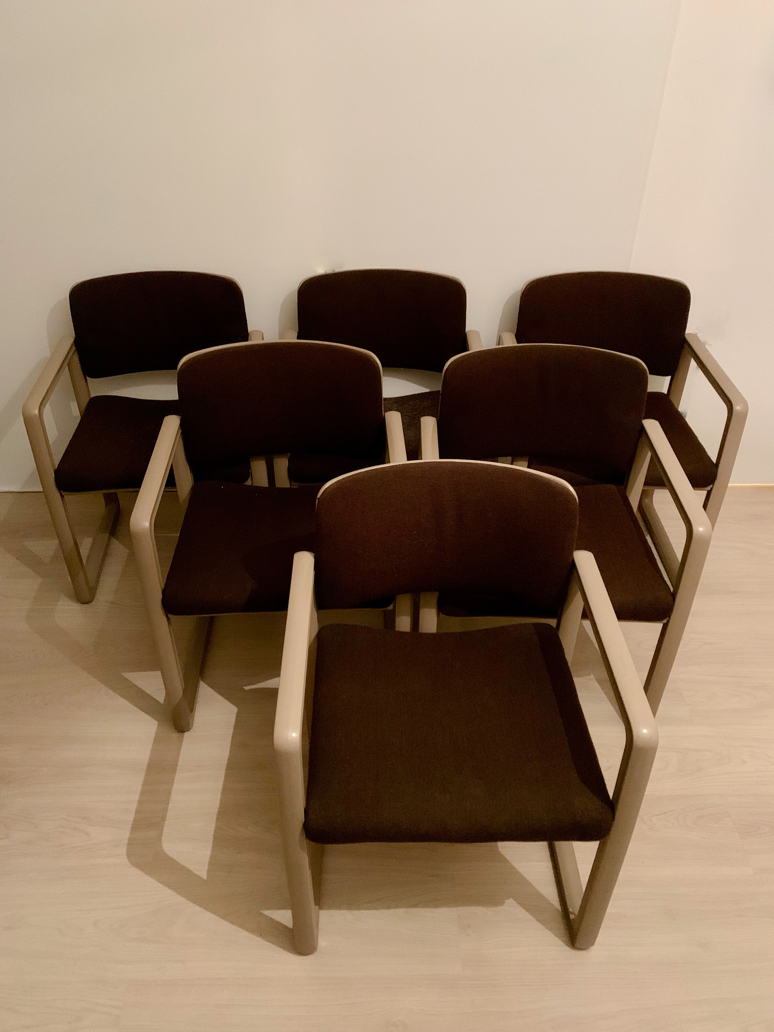 Set of 6 kembo (gispen) ypsilon dining chairs