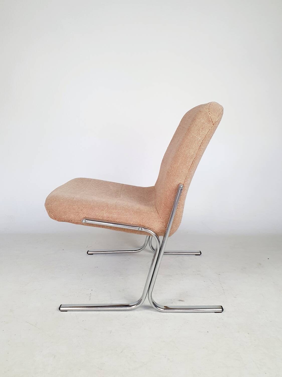 Chauffeuse vintage,  tissu et chrome
