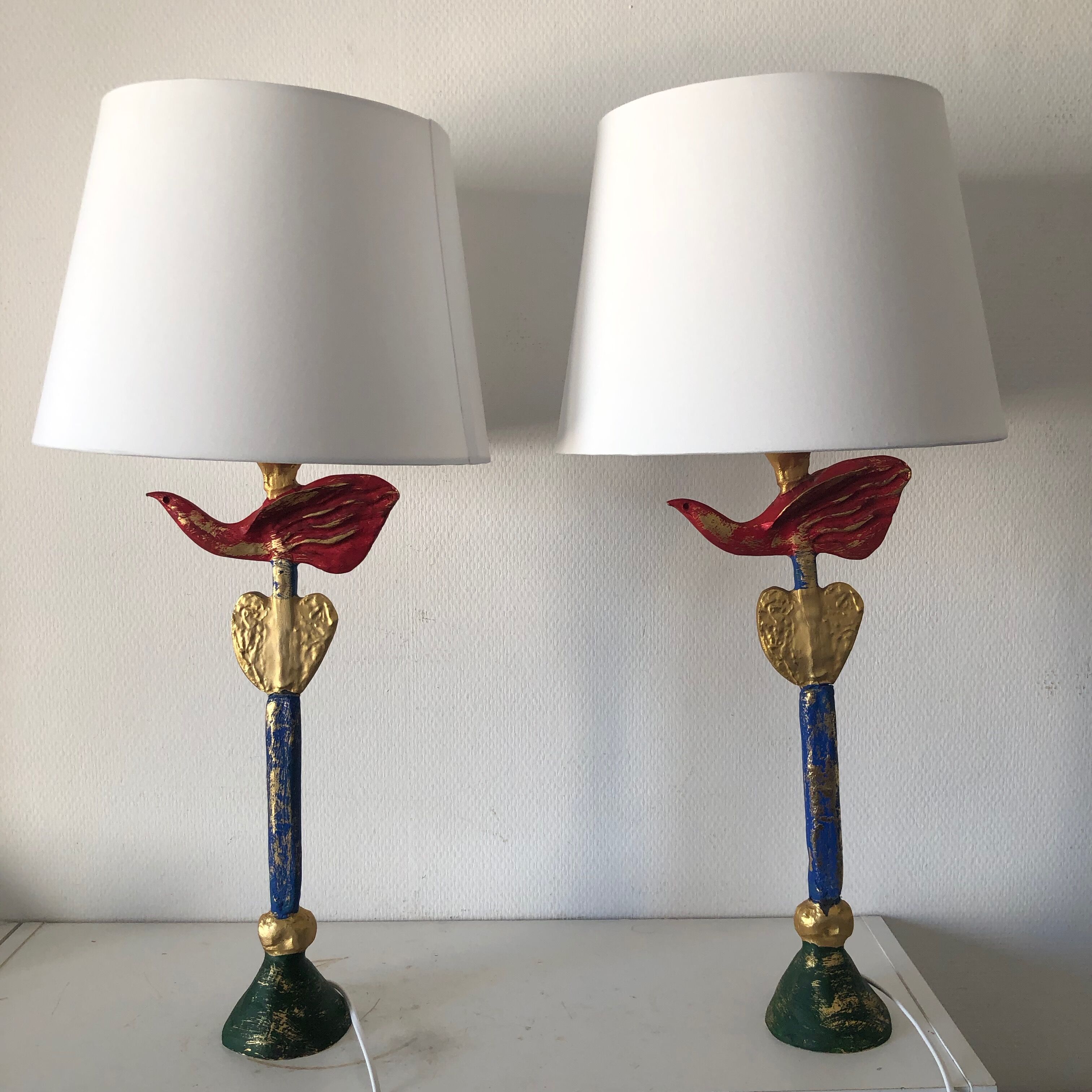 Pair of table lamps Fondica, Pierre Casenove, 1994