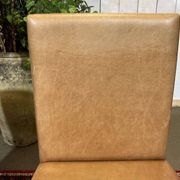 Set of 4 English beech chairs with faux leather from the 1980s.