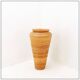 Vase de sol vintage boho en rotin dans le gout de Gabriella Crespi - H:70cm