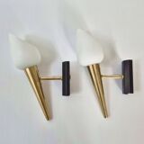 Pair of vintage wall lights from the 1950s.