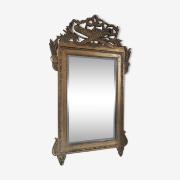 Miroir en bois doré style Louis XVI 85 x 154 cm