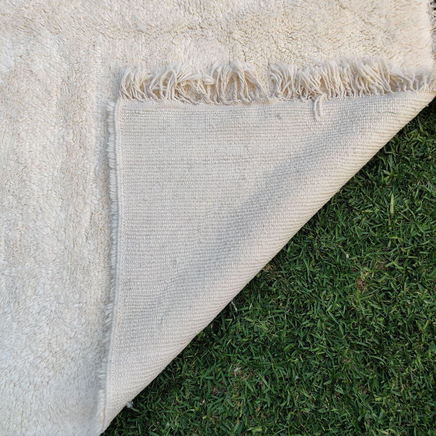 Berber carpet cream wool 215x280 cm