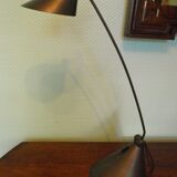 Table lamp, tiltable and adjustable, grey metal