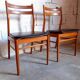 Pair of vintage Scandinavian chairs in teak 50s 60s