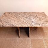 Vintage coffee table in pink marble 70s 80s