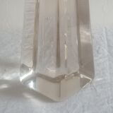 Glass paper press signed Archimède Séguso. Obelisk.