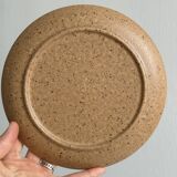 4 assiettes en grès moucheté vintage