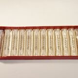 Set of 12 crystal knife holders