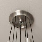 Aluminum waterfall ceiling light by Kaiser Idell / Leuchten, Germany, 1960s