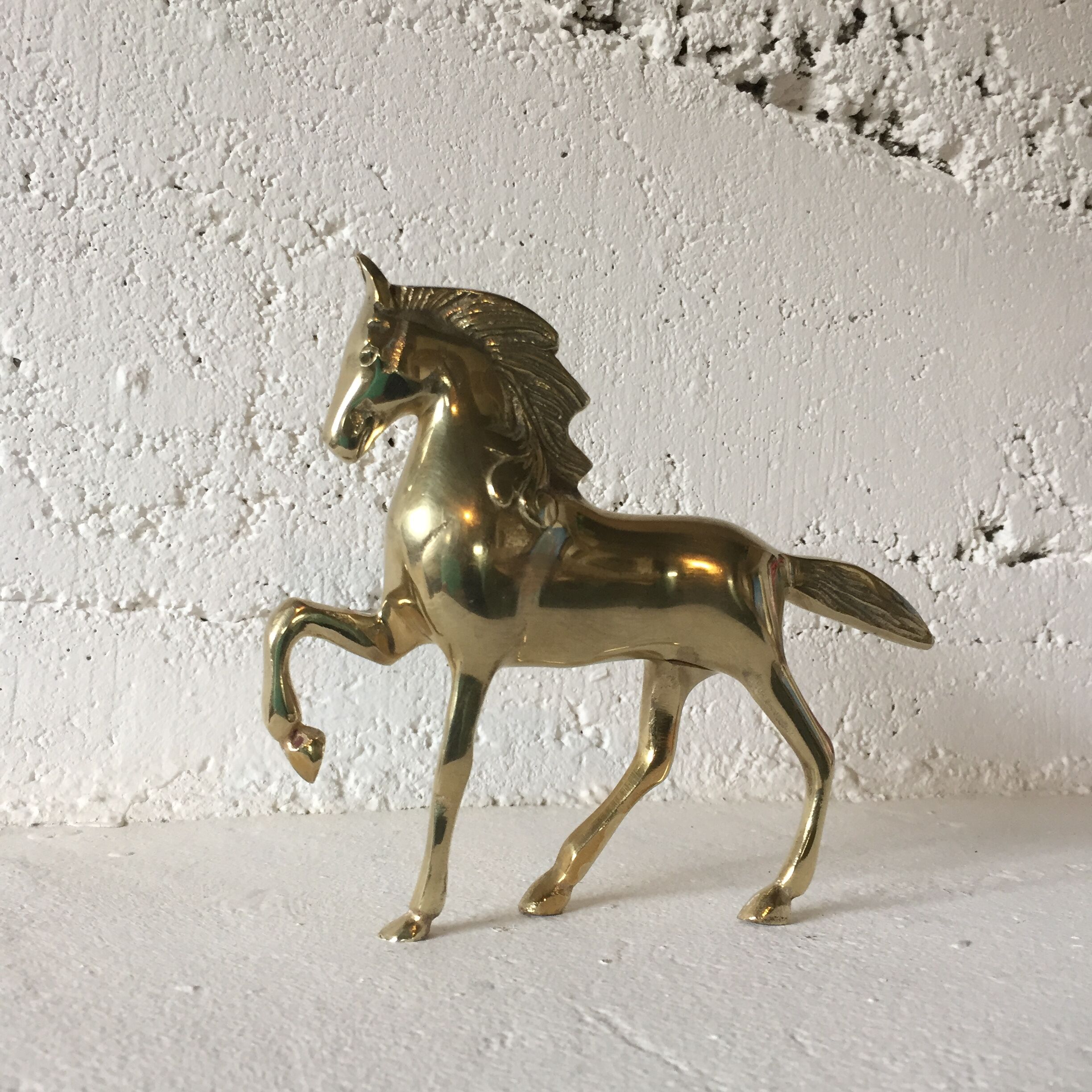 Vintage brass horse sculpture