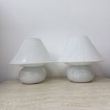 Limburg Glashütte glass table lamp mushroom , 1970’s