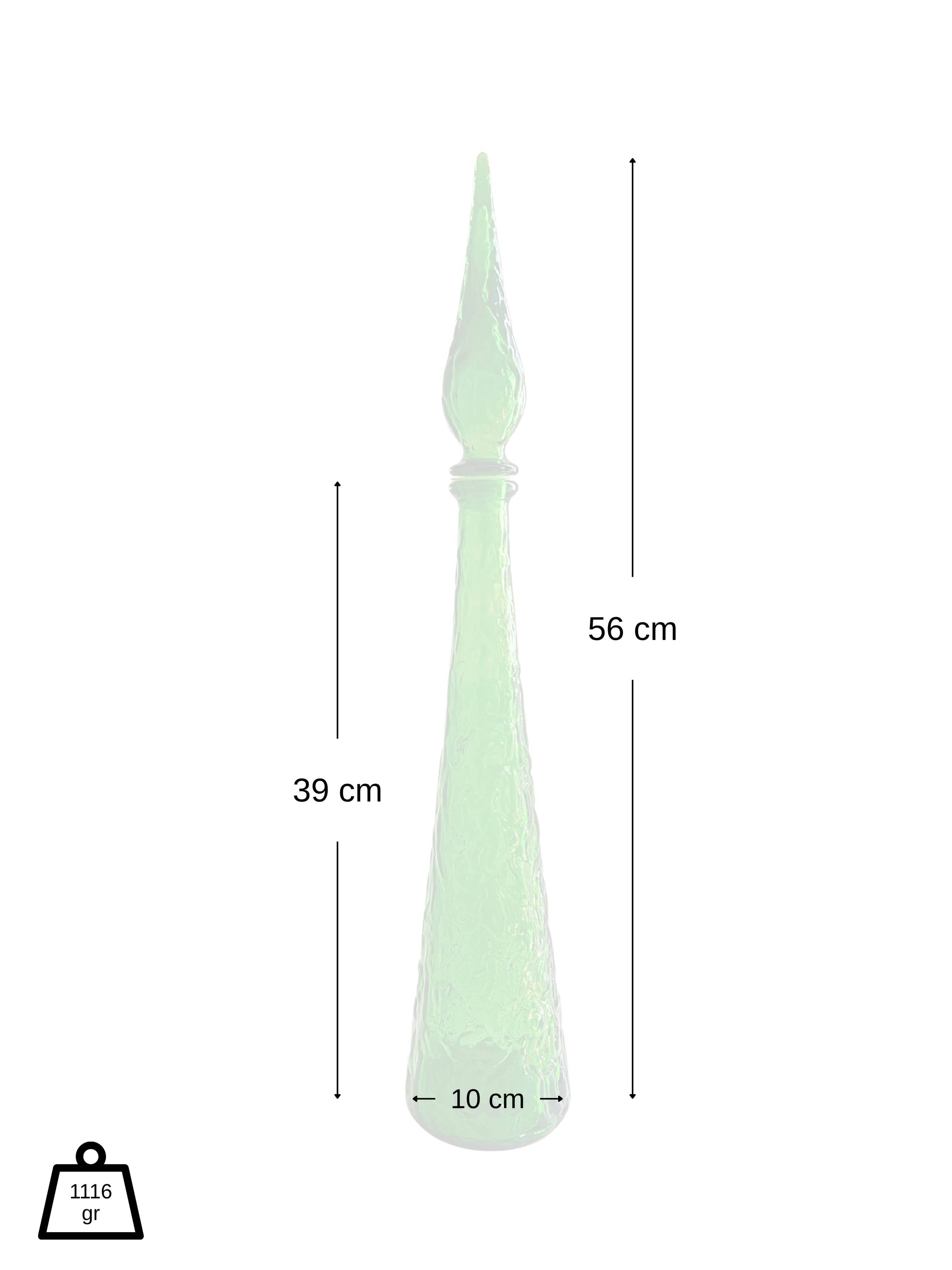 Italian carafe Empoli green with flame stopper