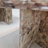 Set of 3 italian marble coffee or side tables, 1970s