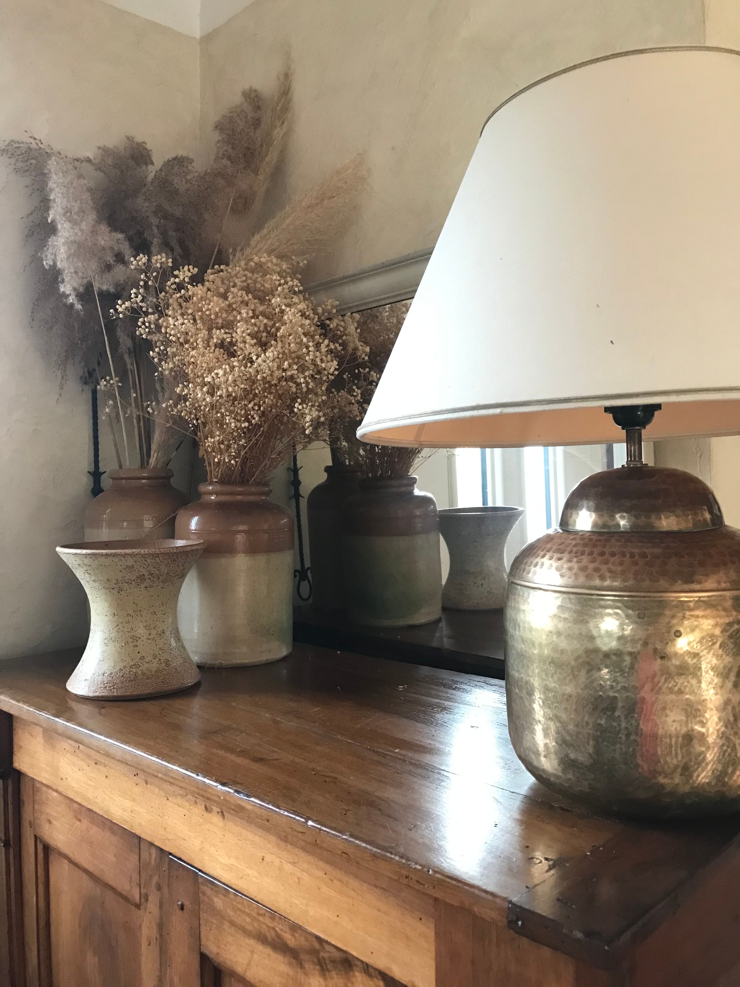 Diabolo vase in vintage stoneware