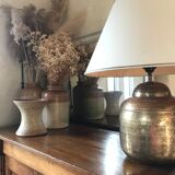 Vase diabolo en grès vintage