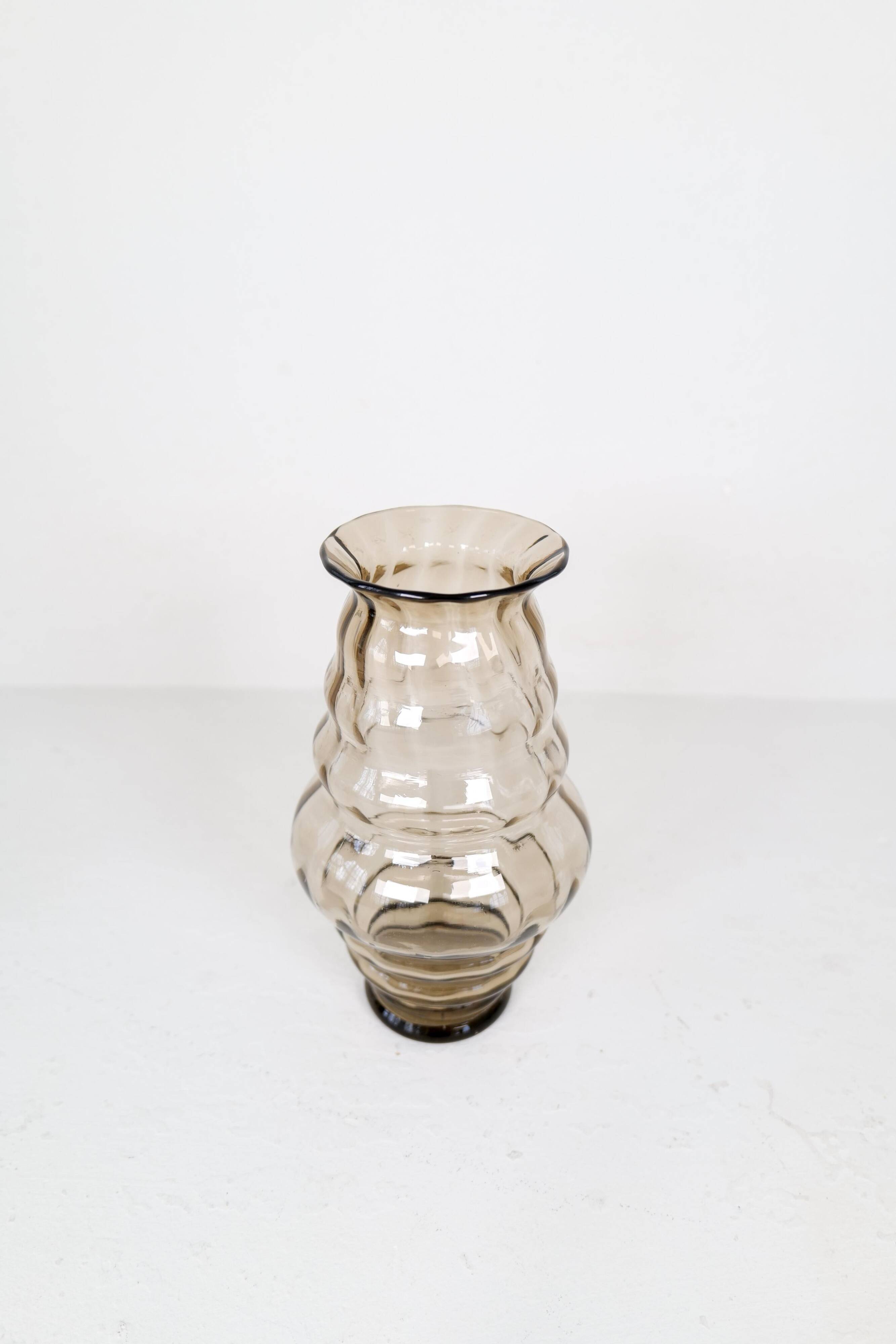 Art Deco Ensemble / Swedish Grace of 4 Glass Containers by Simon Gate Orrefors Sweden 1920s