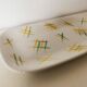 Lunéville rectangular dish/dish with green and yellow geometric pattern
