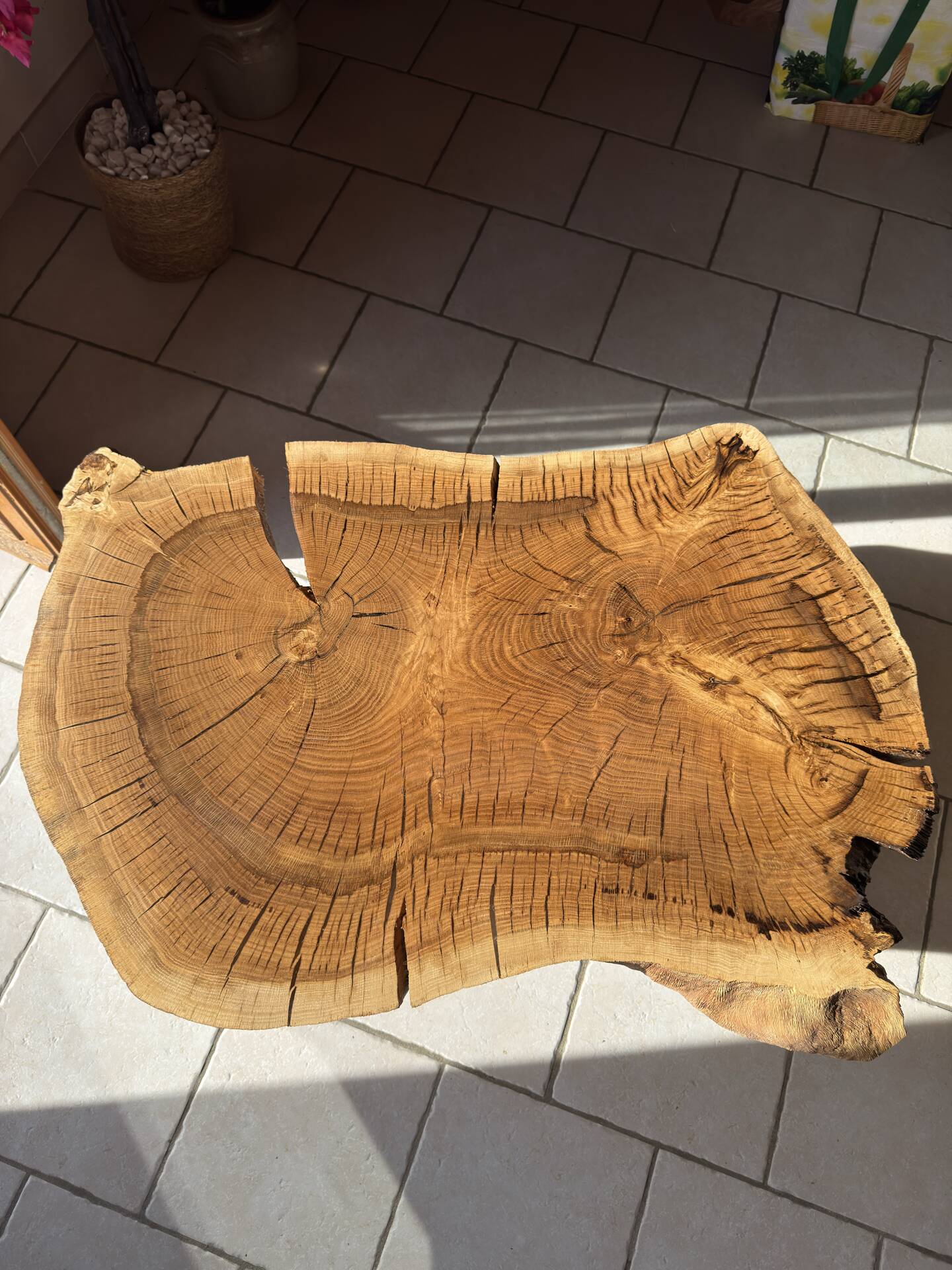 Table basse unique en chêne massif