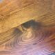Vintage solid wood magazine rack side table — End table