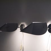 Pair of sconces in metal and chrome 1970