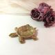 Figurine turtle gilded brass protective symbol