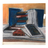 Illustration au Pastel "Livres"