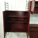 Scandinavian modular teak bookcase shelving system