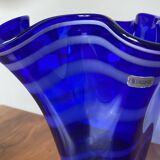 vase mouchoir bleu cobalt