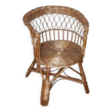 Children's wicker armchair from the 60s