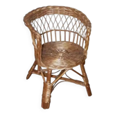 Children's wicker armchair from the 60s