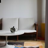 Round coffee table by Eero Saarinen for Knoll, Carrara marble