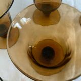 Coupelles en verre ambre