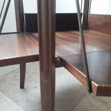 Empty table with bar flap