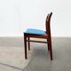 Mid-century walnut dining chairs, 1960s, set of 6.