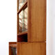 Large vintage glass library mid-century - 1960s