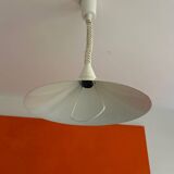 Set of 2 white metal pendant lights
