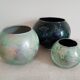 glossy glass round vase signed Jean Noel Bouillet